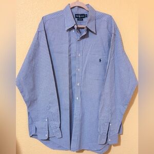 Ralph Lauren Big Shirt XL Blue Plaid Cotton Button Down Oversize Philippines